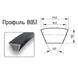 Ремни клиновые профиль В(Б) (17,0х11,0)