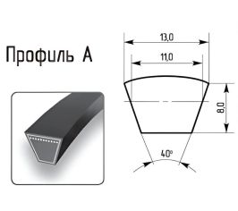 Ремни клиновые профиль А (13,0х8,0)
